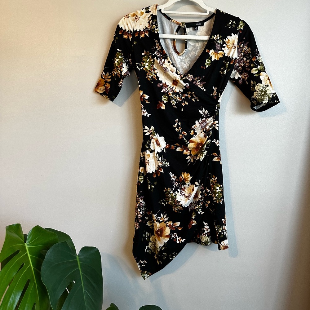 Oboe Floral Mini Dress Size Small